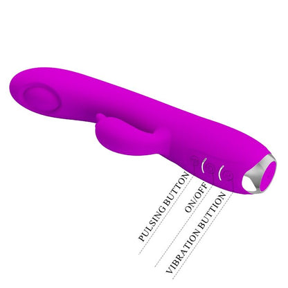 PRETTY LOVE - RECHARGEABLE SUCTION CUP VIBRATOR QUEEN PURPLE