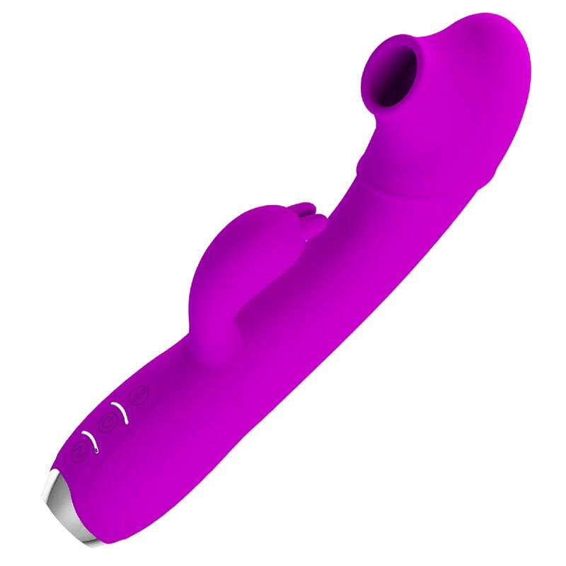 PRETTY LOVE - RECHARGEABLE SUCTION CUP VIBRATOR QUEEN PURPLE