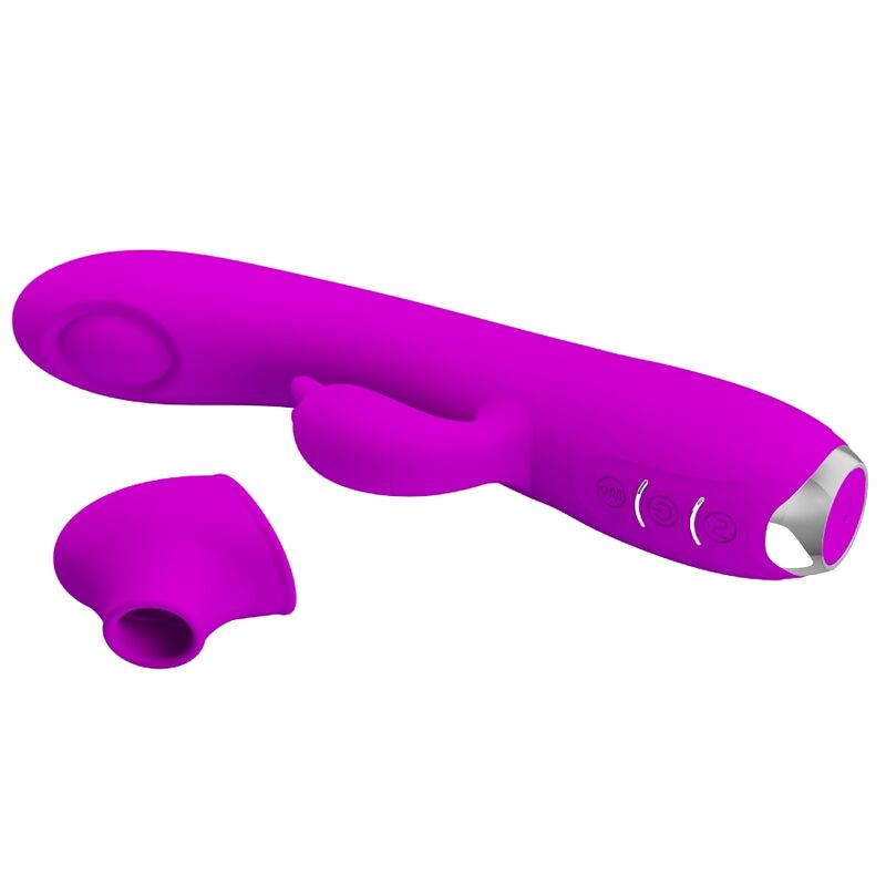 PRETTY LOVE - RECHARGEABLE SUCTION CUP VIBRATOR QUEEN PURPLE