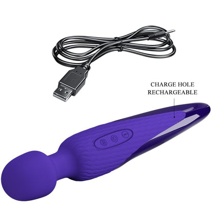 PRETTY LOVE - ANTONY YOUTH VIBRATOR WAND VIOLET HEAT EFFECT