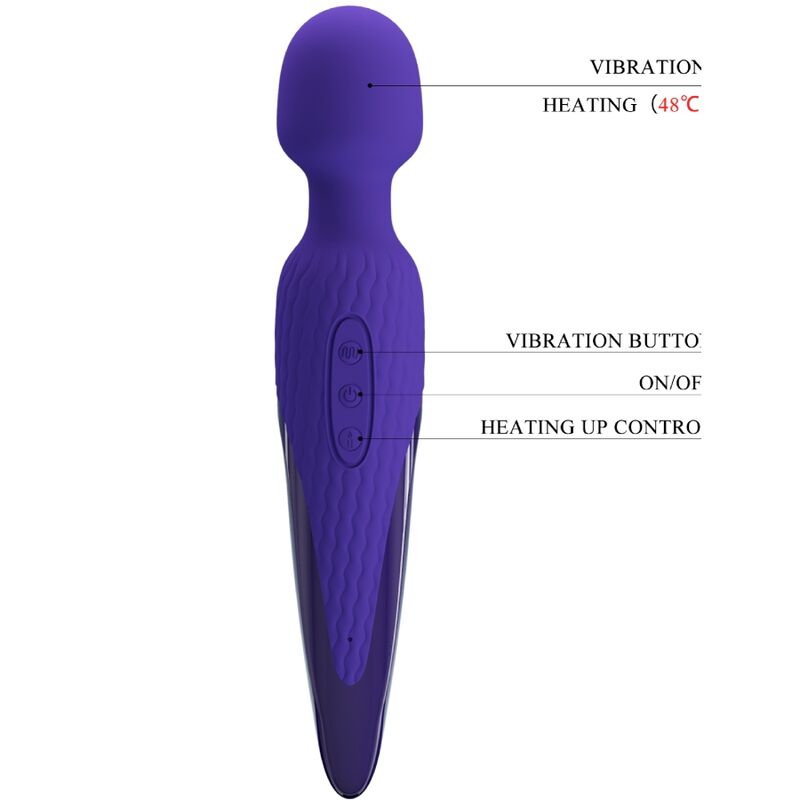 PRETTY LOVE - ANTONY YOUTH VIBRATOR WAND VIOLET HEAT EFFECT