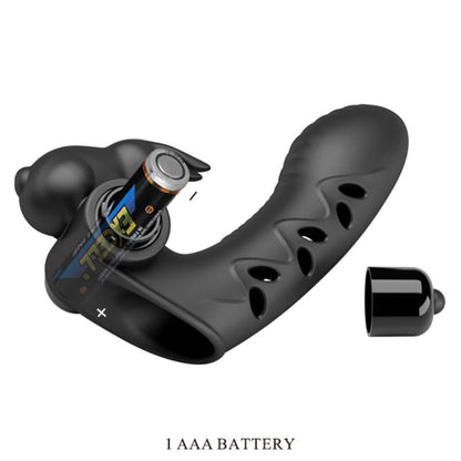 PRETTY LOVE - COPERTURA PER DITA VIBRATORE CONIGLIO NERO VANCE - PRETTY LOVE MALE | Lingerie Harness Boutique