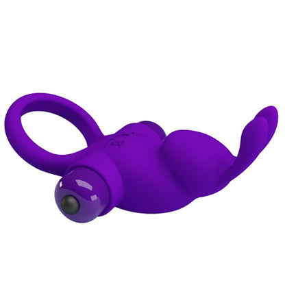 PRETTY LOVE - PURPLE RABBIT VIBRATING PENIS RING