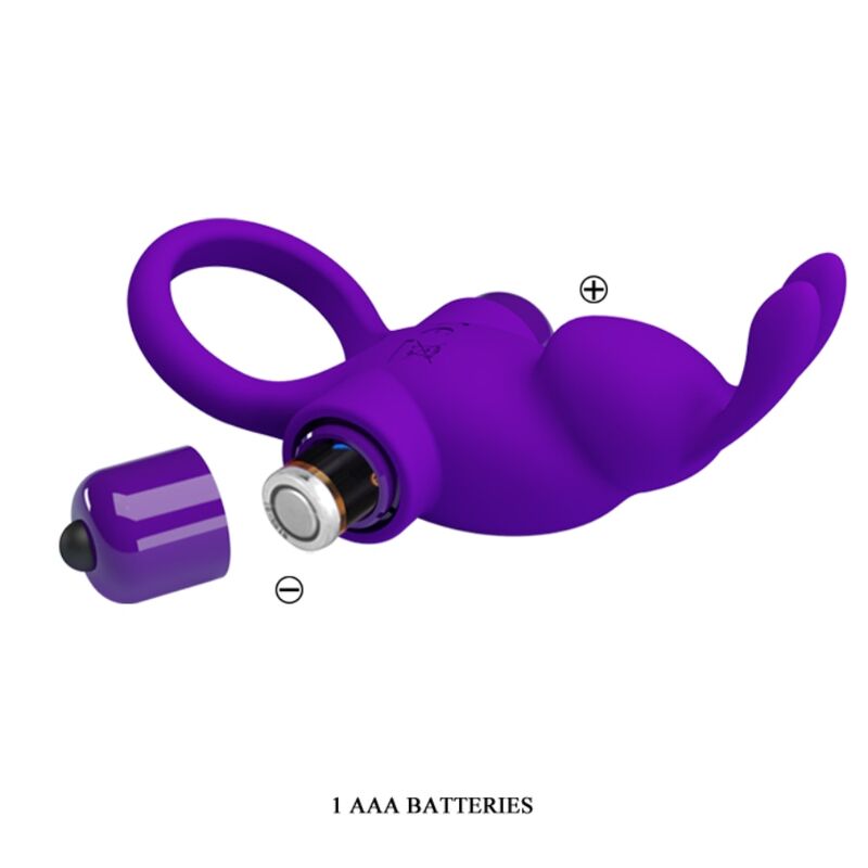 PRETTY LOVE - PURPLE RABBIT VIBRATING PENIS RING