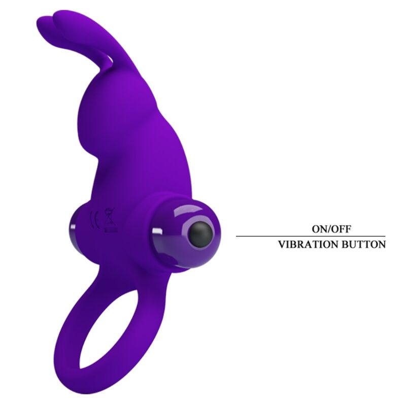 PRETTY LOVE - PURPLE RABBIT VIBRATING PENIS RING