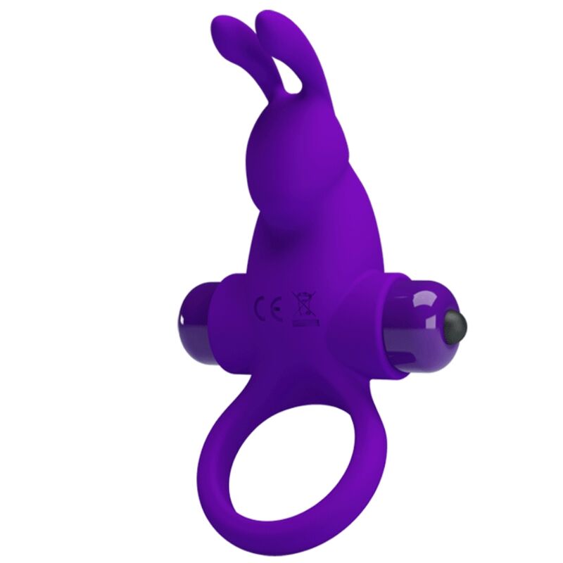 PRETTY LOVE - PURPLE RABBIT VIBRATING PENIS RING