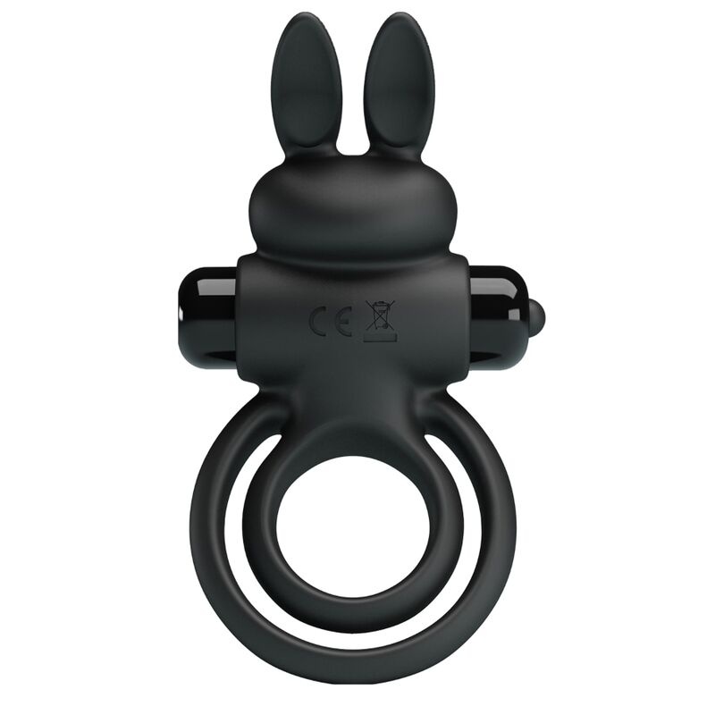 PRETTY LOVE - ANELLO VIBRATOR III RABBIT PER PENE NERO - PRETTY LOVE MALE | Lingerie Harness Boutique