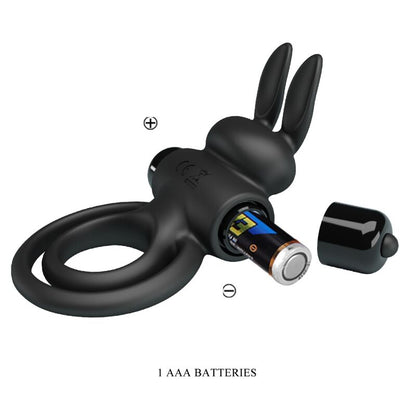 PRETTY LOVE - ANELLO VIBRATOR III RABBIT PER PENE NERO