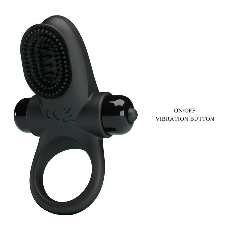 PRETTY LOVE - BLACK COCK VIBRATING RING II