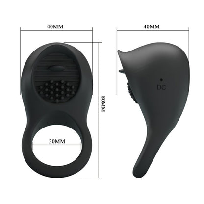 PRETTY LOVE - ANELLO VIBRANTE PER PENE CON LINGUA NERA - PRETTY LOVE MALE | Lingerie Harness Boutique