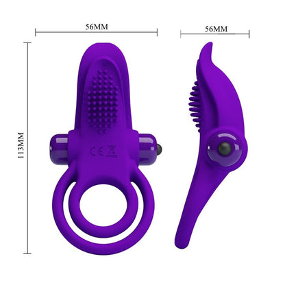 PRETTY LOVE - VIBRATING PENIS RING PURPLE