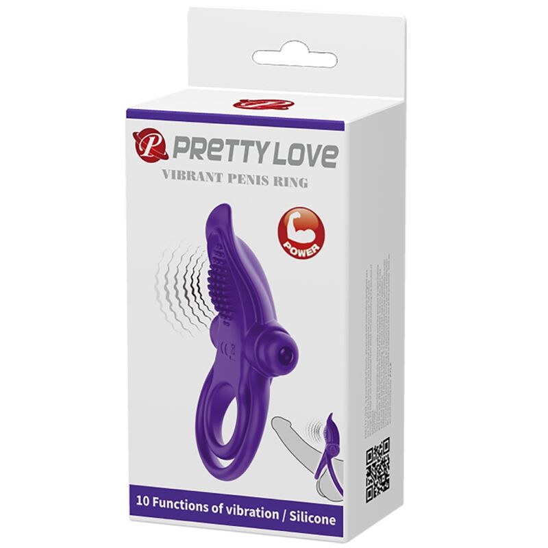 PRETTY LOVE - VIBRATING PENIS RING PURPLE