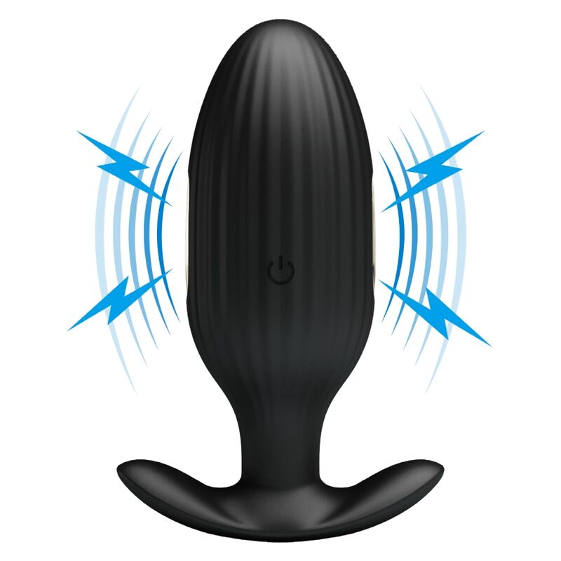 PRETTY LOVE - PLUG ANALE CONTROLLATO DA APP JEFFERSON NERO - PRETTY LOVE BOTTOM | Lingerie Harness Boutique