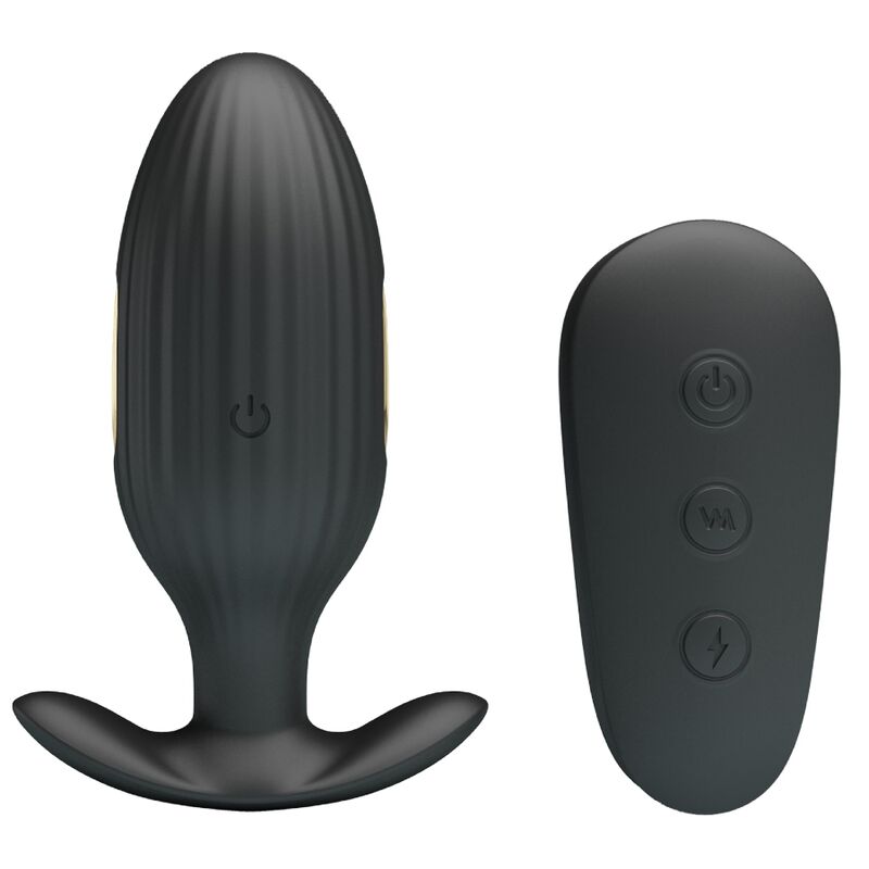 PRETTY LOVE - RECHARGEABLE ANAL VIBRATOR KELLY PLUG BLACK