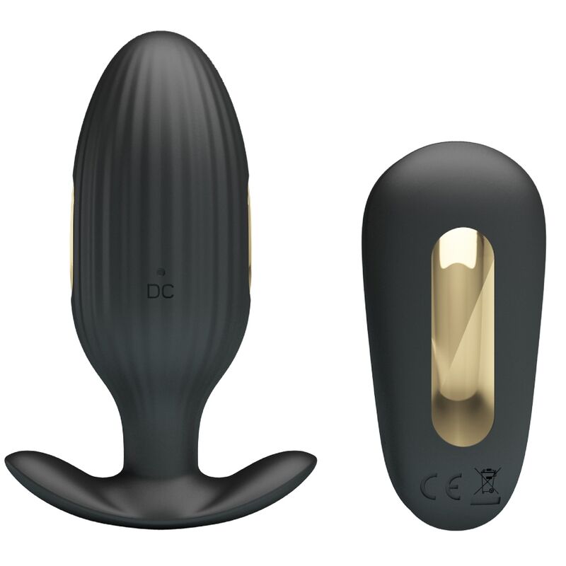 PRETTY LOVE - RECHARGEABLE ANAL VIBRATOR KELLY PLUG BLACK