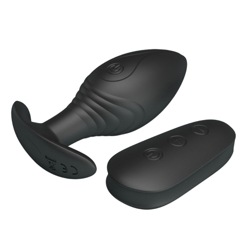 PRETTY LOVE - RECHARGEABLE VIBRATOR BUTT PLUG QUEEN BLACK