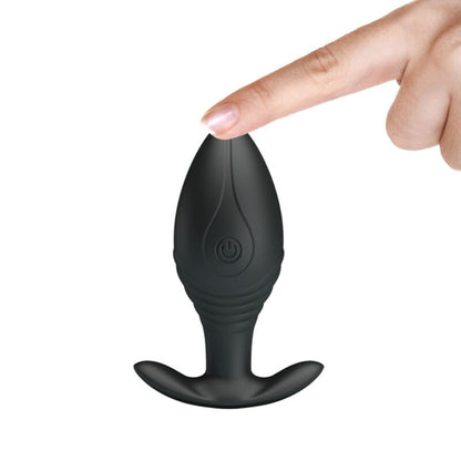 PRETTY LOVE - RECHARGEABLE VIBRATOR BUTT PLUG QUEEN BLACK