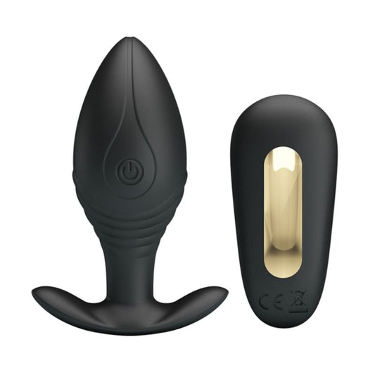 PRETTY LOVE - RECHARGEABLE VIBRATOR BUTT PLUG QUEEN BLACK