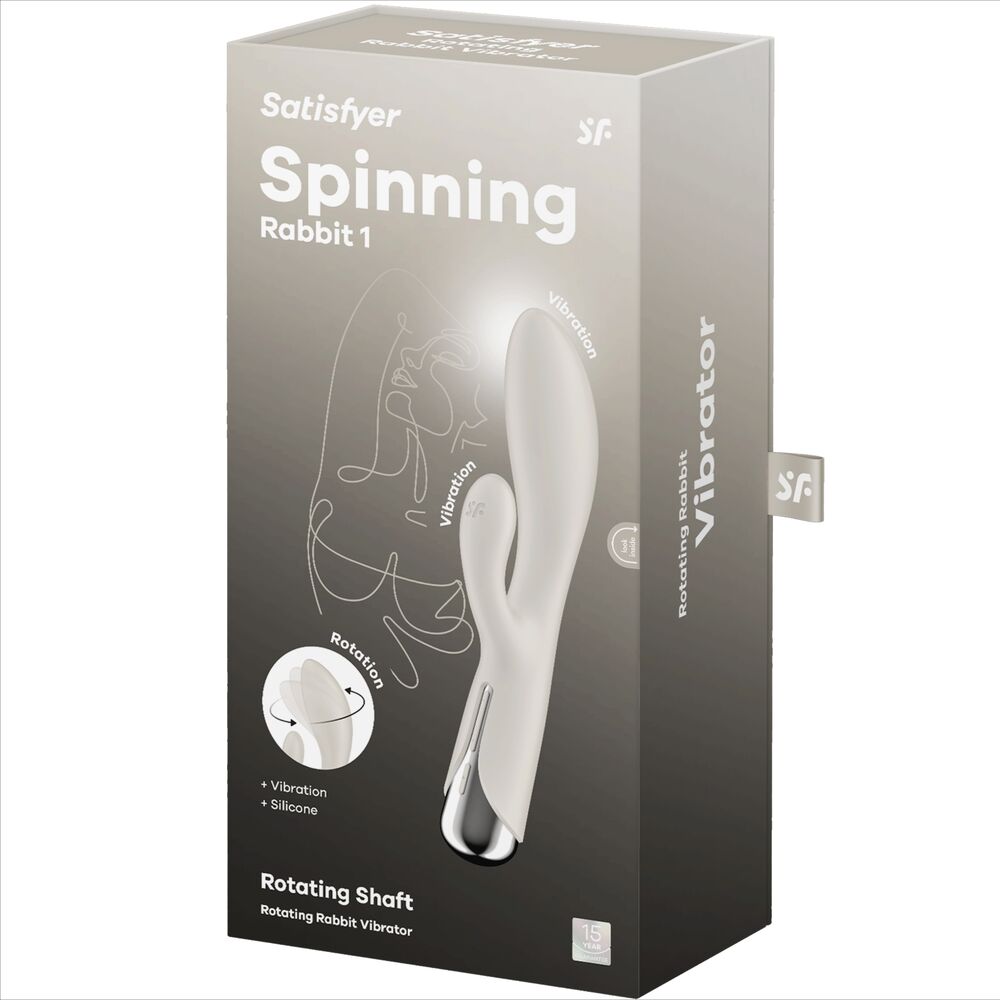 SATISFYER - SPINNING RABBIT 1 STIMOLAZIONE CLITORIDE E PUNTO G BLU - SATISFYER VIBRATOR | Lingerie Harness Boutique