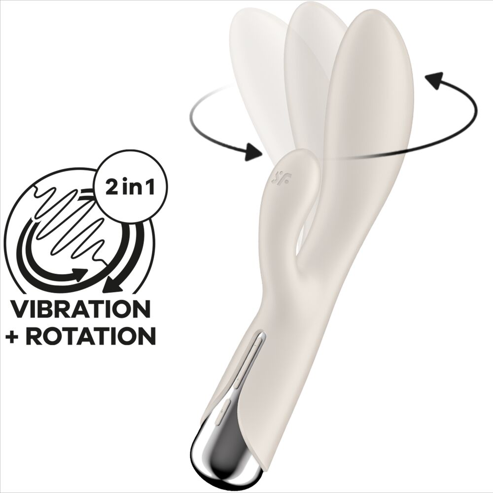 SATISFYER - SPINNING RABBIT 1 STIMOLAZIONE CLITORIDE E PUNTO G BLU - SATISFYER VIBRATOR | Lingerie Harness Boutique