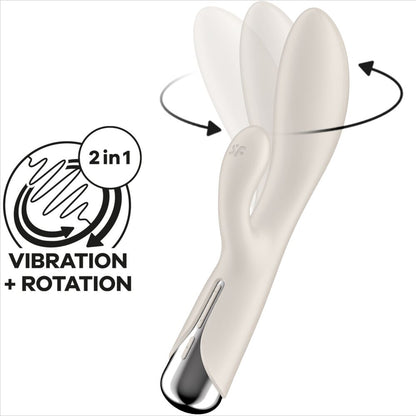 SATISFYER - SPINNING RABBIT 1 STIMOLAZIONE CLITORIDE E PUNTO G BLU - SATISFYER VIBRATOR | Lingerie Harness Boutique