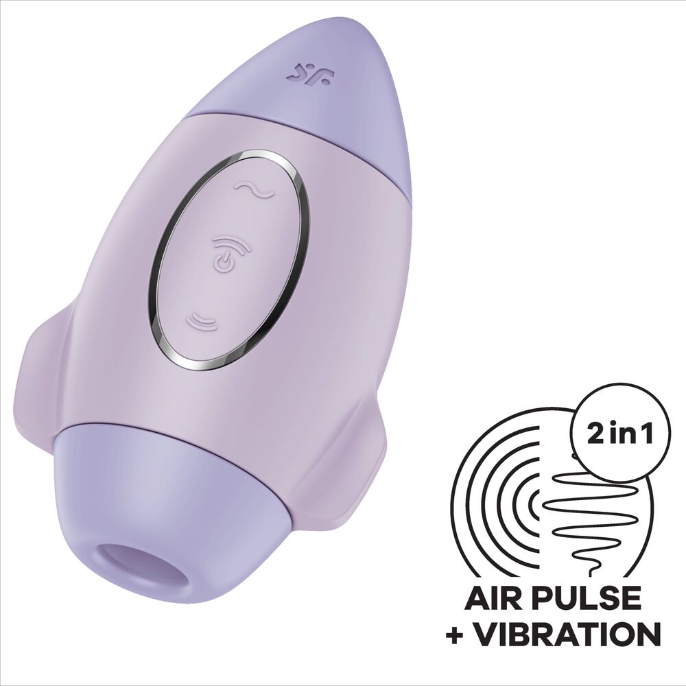 SATISFYER - MISSION CONTROL VIBRATORE PICCOLO BLU A DOPPIO IMPULSO - SATISFYER VIBRATOR | Lingerie Harness Boutique