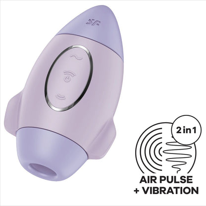 SATISFYER - MISSION CONTROL VIBRATORE PICCOLO BLU A DOPPIO IMPULSO - SATISFYER VIBRATOR | Lingerie Harness Boutique
