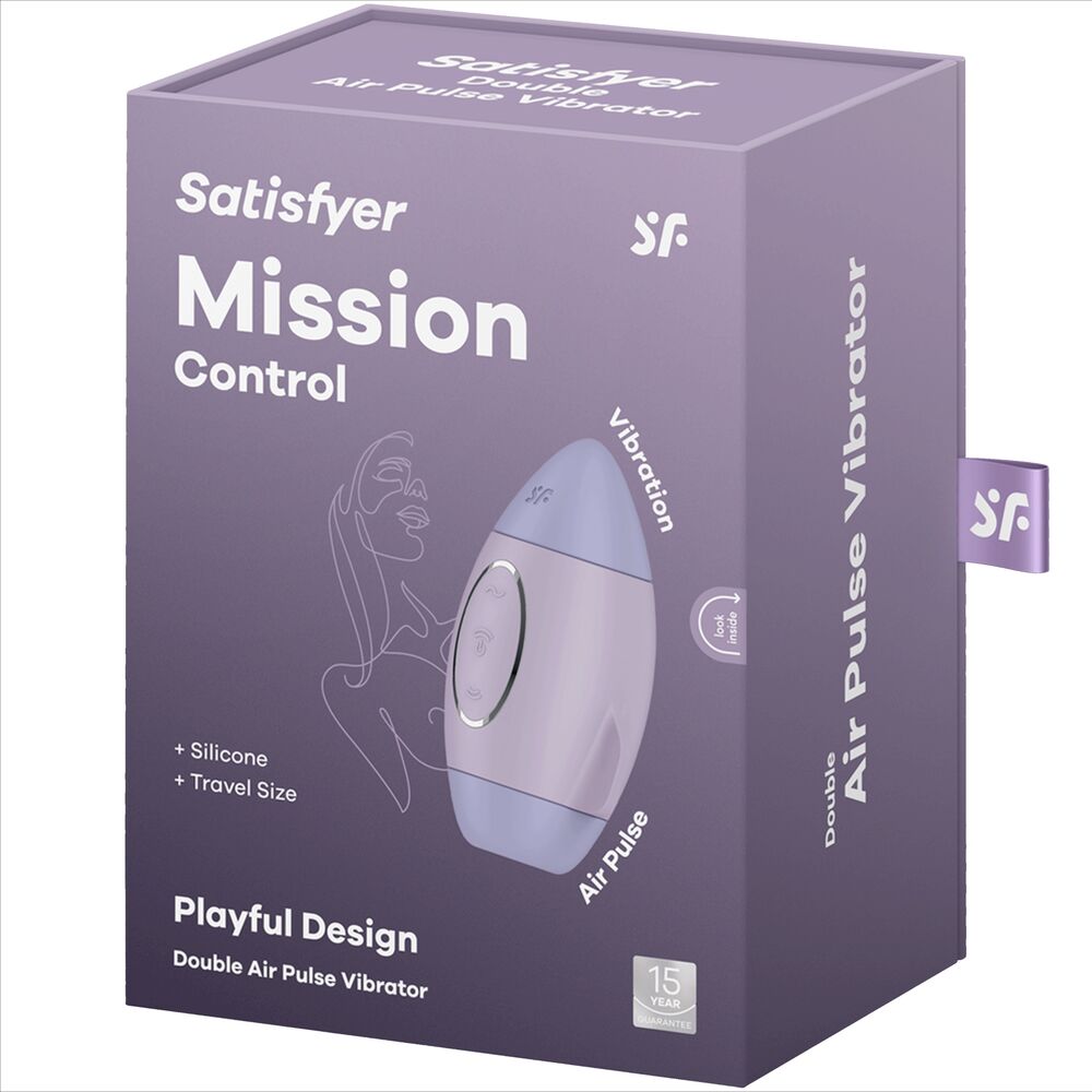 SATISFYER - MISSION CONTROL VIBRATORE PICCOLO BLU A DOPPIO IMPULSO - SATISFYER VIBRATOR | Lingerie Harness Boutique