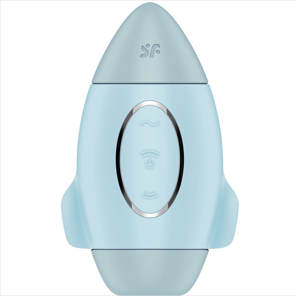 SATISFYER - MISSION CONTROL VIBRATORE PICCOLO BLU A DOPPIO IMPULSO - SATISFYER VIBRATOR | Lingerie Harness Boutique