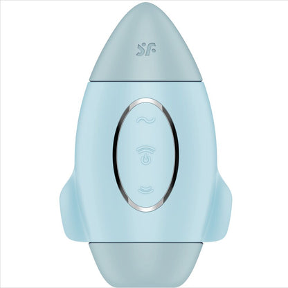 SATISFYER - MISSION CONTROL VIBRATORE PICCOLO BLU A DOPPIO IMPULSO - SATISFYER VIBRATOR | Lingerie Harness Boutique