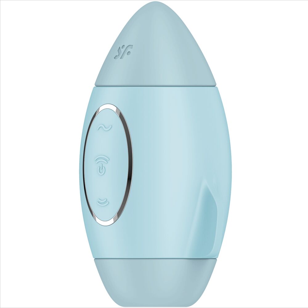SATISFYER - MISSION CONTROL VIBRATORE PICCOLO BLU A DOPPIO IMPULSO - SATISFYER VIBRATOR | Lingerie Harness Boutique