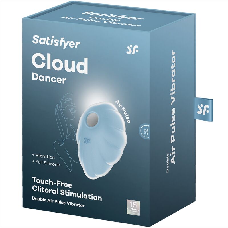 SATISFYER - VIBRATORE CLOUD DANCER BLU AIR PULSE - SATISFYER AIR PULSE | Lingerie Harness Boutique
