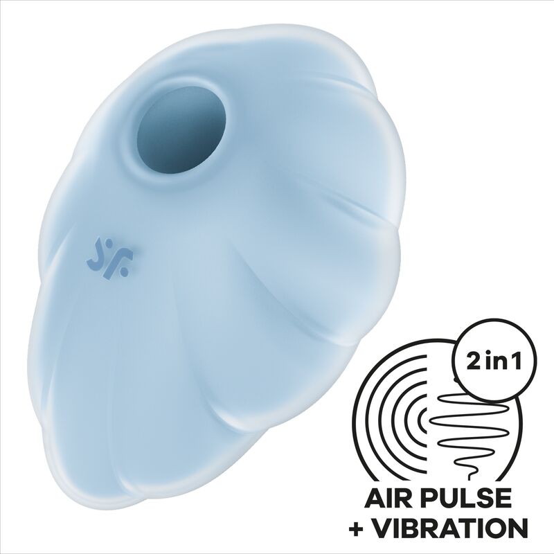 SATISFYER - VIBRATORE CLOUD DANCER BLU AIR PULSE - SATISFYER AIR PULSE | Lingerie Harness Boutique
