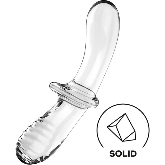 SATISFYER - DILDO DOPPIO CRISTALLO BLU - SATISFYER CRYSTAL | Lingerie Harness Boutique