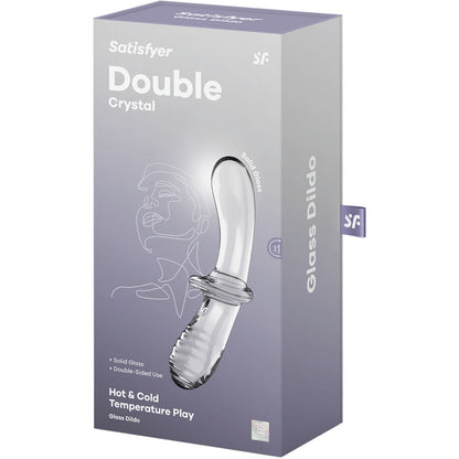 SATISFYER - DILDO DOPPIO CRISTALLO BLU - SATISFYER CRYSTAL | Lingerie Harness Boutique
