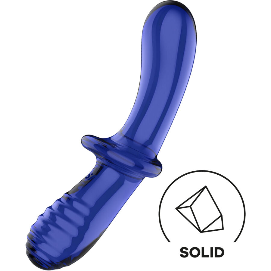 SATISFYER - DILDO DOPPIO CRISTALLO BLU - SATISFYER CRYSTAL | Lingerie Harness Boutique