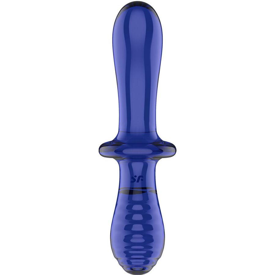 SATISFYER - DILDO DOPPIO CRISTALLO BLU - SATISFYER CRYSTAL | Lingerie Harness Boutique