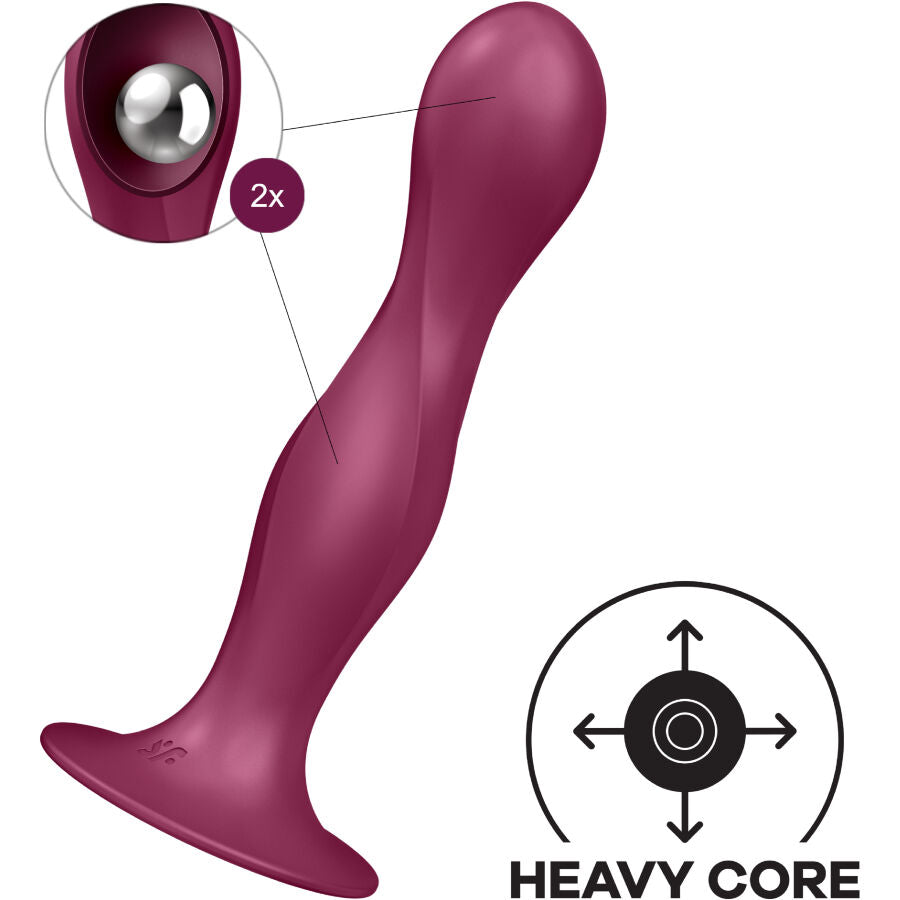 SATISFYER - DILDO IN SILICONE DOPPIA SFERA BLU - SATISFYER PLUGS | Lingerie Harness Boutique
