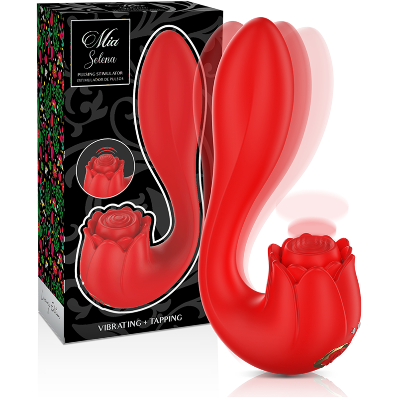MIA -  SELENA STIMOLATORE VIBRANTE + TAPPING ROSSO - MIA | Lingerie Harness Boutique