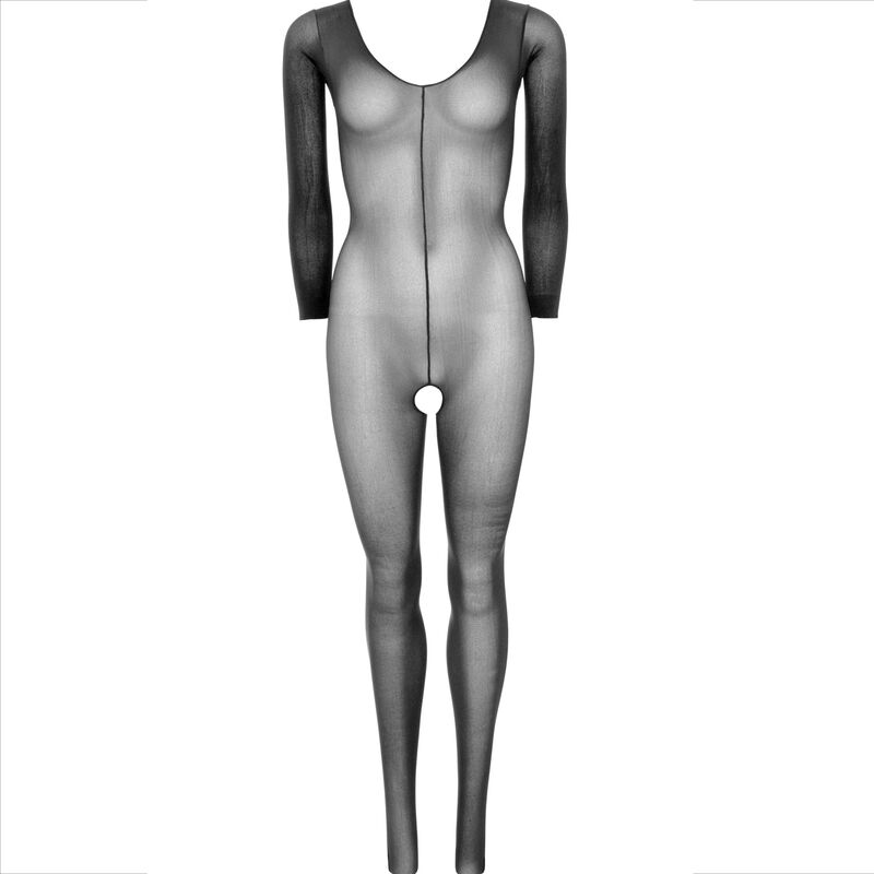 LEG AVENUE - BODYSTOCKING MANICA LUNGA NERO - LEG AVENUE BODYSTOCKINGS | Lingerie Harness Boutique