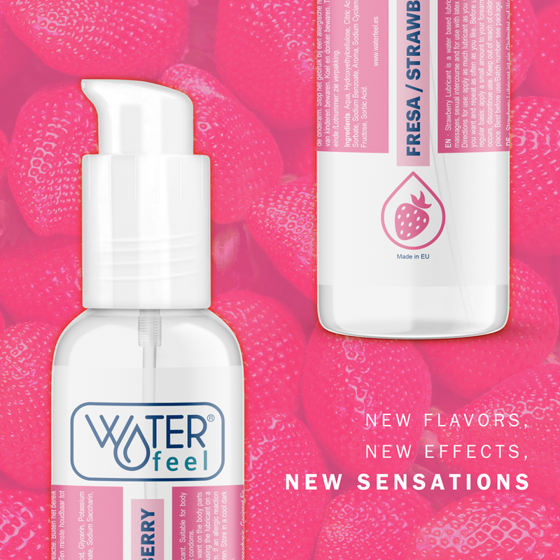 WATERFEEL - LUBRIFICANTE A BASE ACQUA DI FRAGOLA 175 ML - WATERFEEL | Lingerie Harness Boutique