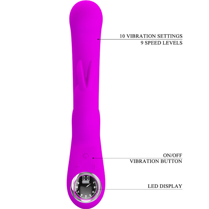 PRETTY LOVE - VIBRATORE LAMAR RABBIT E PUNTO G VIOLA - PRETTY LOVE FLIRTATION | Lingerie Harness Boutique