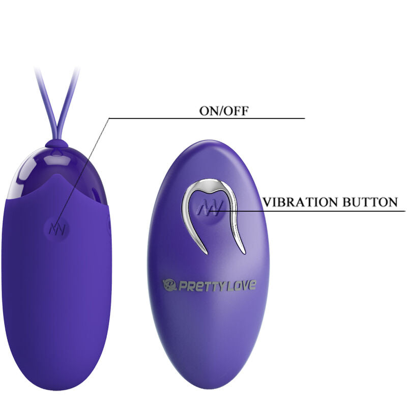 PRETTY LOVE - BERGER YOUTH REMOTE CONTROL VIBRATING EGG PURPLE