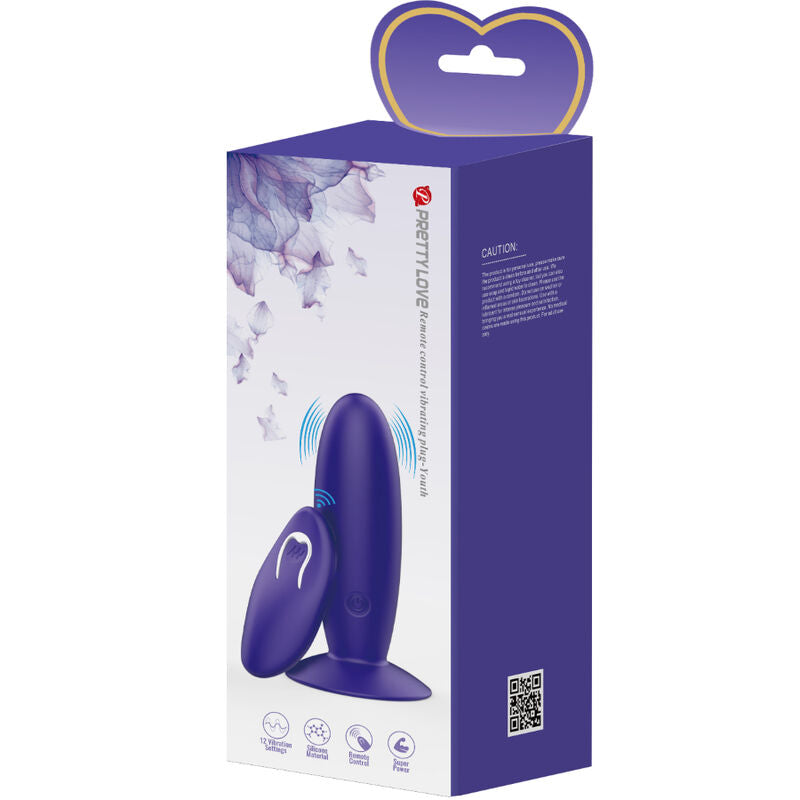 PRETTY LOVE - YOUTH PLUG REMOTE CONTROL ANAL VIBRATOR PURPLE