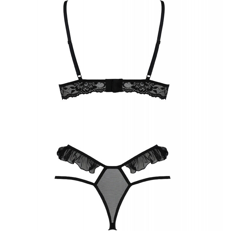 PASSION - DOLLY SET DUE PEZZI NERO L/XL - PASSION WOMAN SETS | Lingerie Harness Boutique