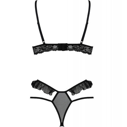 PASSION - DOLLY SET DUE PEZZI NERO L/XL - PASSION WOMAN SETS | Lingerie Harness Boutique