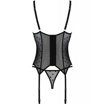 PASSION - CORSET AND THONG MARINA BLACK S/M