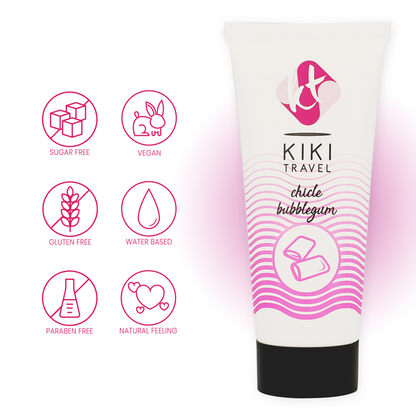 KIKÍ TRAVEL - STRAWBERRY GUM LUBRICANT 50 ML