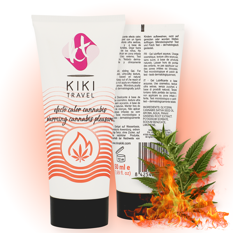 KIKÍ TRAVEL - CANNABIS LUBRIFICANTE EFFETTO CALDO 50 ML - KIKÍ TRAVEL | Lingerie Harness Boutique
