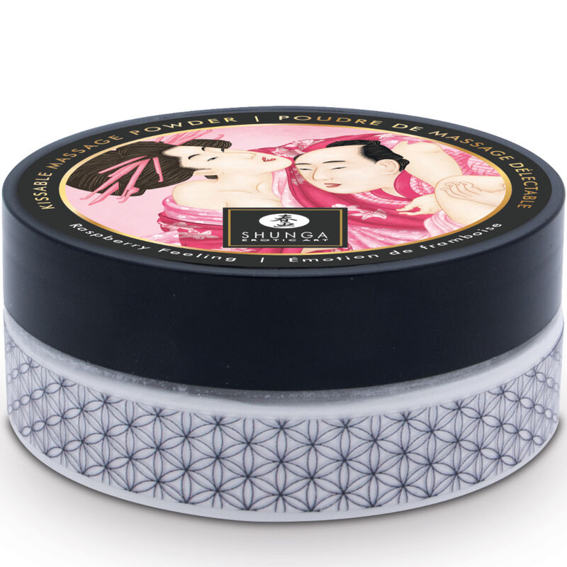 SHUNGA - KIT POLVERE DA MASSAGGIO ALIMENTARE LAMPONE - SHUNGA BODY POWER | Lingerie Harness Boutique